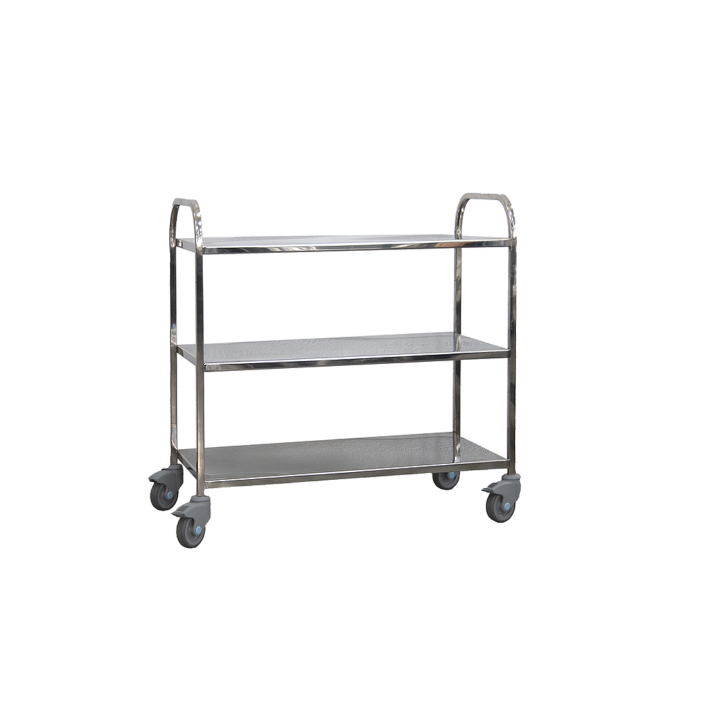 Cărucior inox cu 3 polițe